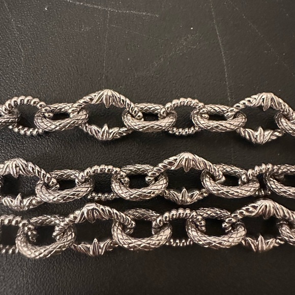 Judith Ripke sterling silver/Cz three row bracelet - Picture 4 of 11